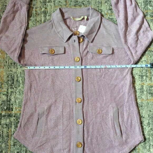 SOFT SURROUNDINGS TERRY KNIT SHACKET/SHIRT! NWT! M - Picture 3 of 8